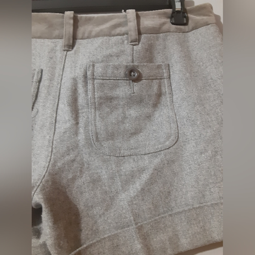 Anthropologie Paper Boy Wool Blend Women's Gray Shorts Size 4 Bike Riding Active - Picture 4 of 8